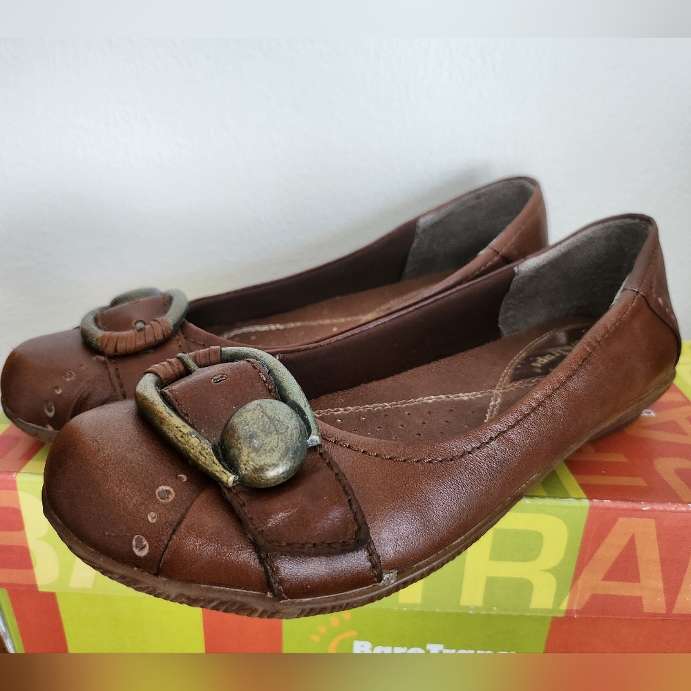 BareTraps Carla Brown Leather Flats Size 6 1/2 M - Picture 6 of 15